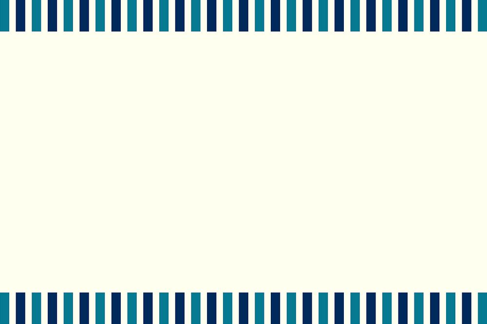 Blue and black striped border vector on vintage background