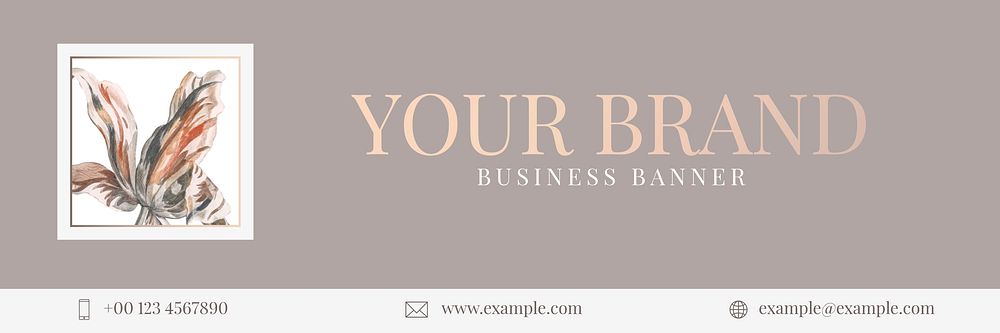 Business banner editable vector template on aesthetic background