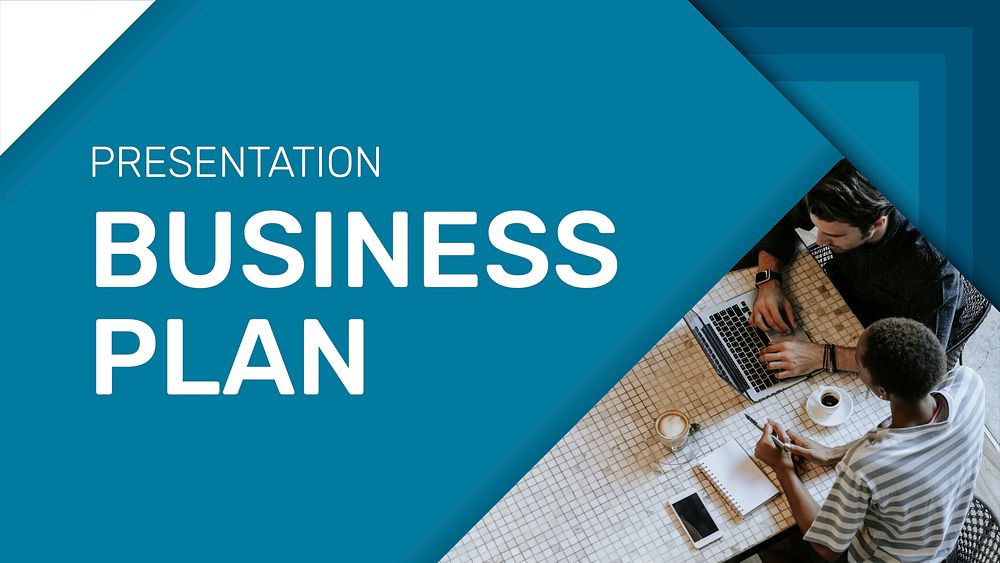 Business plan presentation template psd cover page
