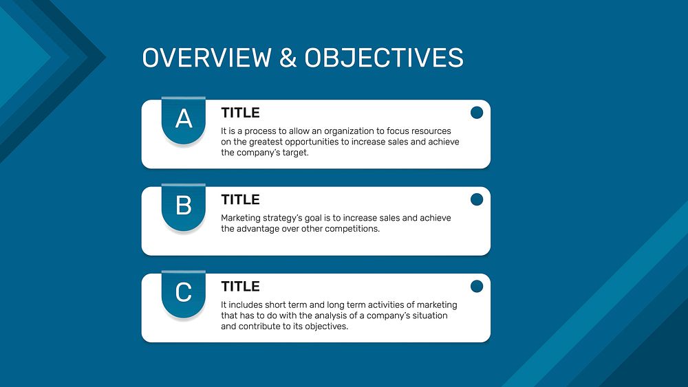 Business plan presentation template vector overview page