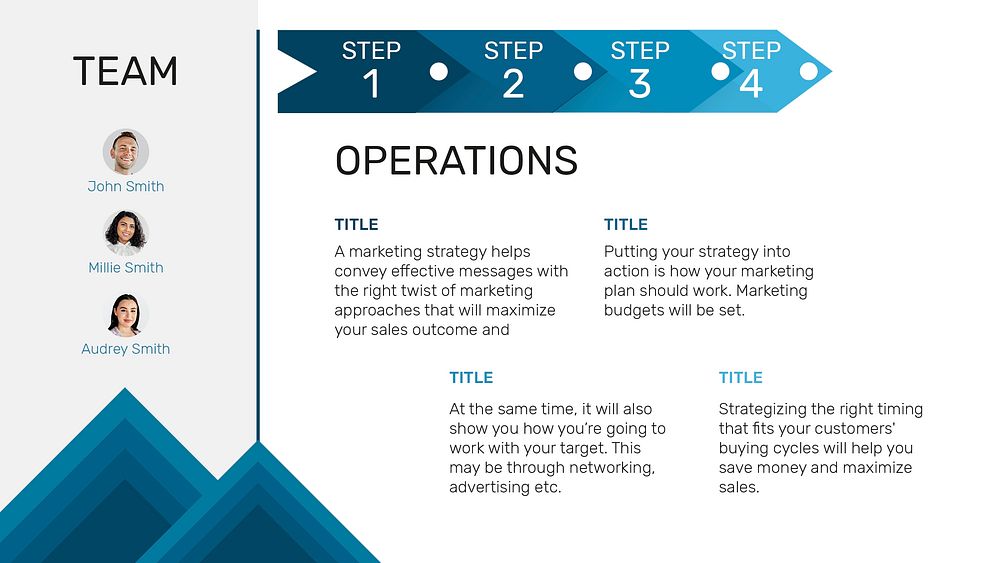 Business plan presentation template psd team introduction page