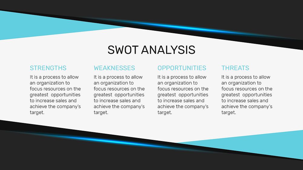 SWOT Analysis presentation template psd for business