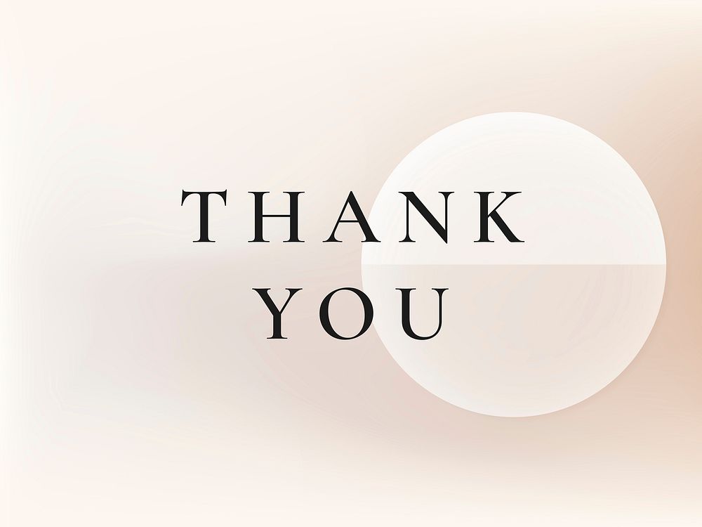 Thank You slide template vector for business presentation