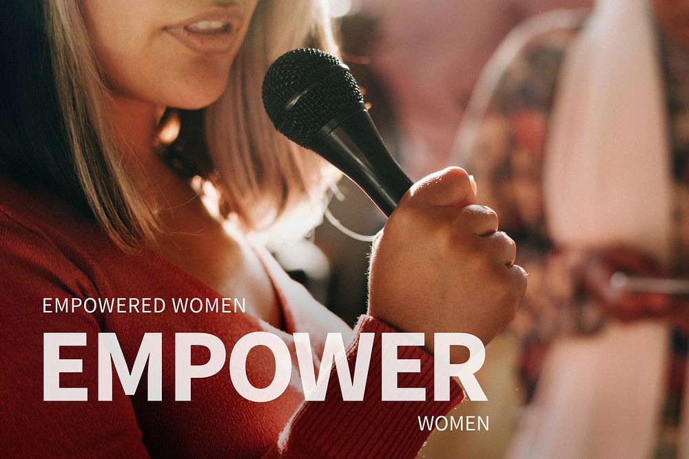 Female empowerment banner inspirational quote empowered women empower women