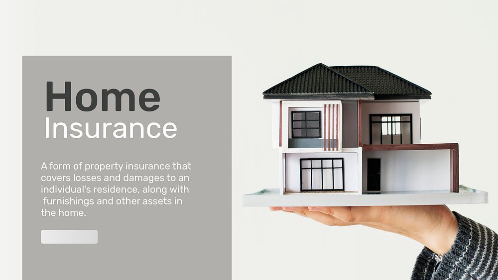 Home insurance banner template psd with editable text 