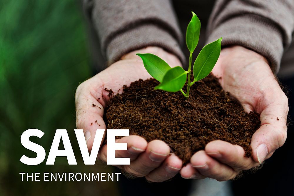 Environment social media banner with save the environment