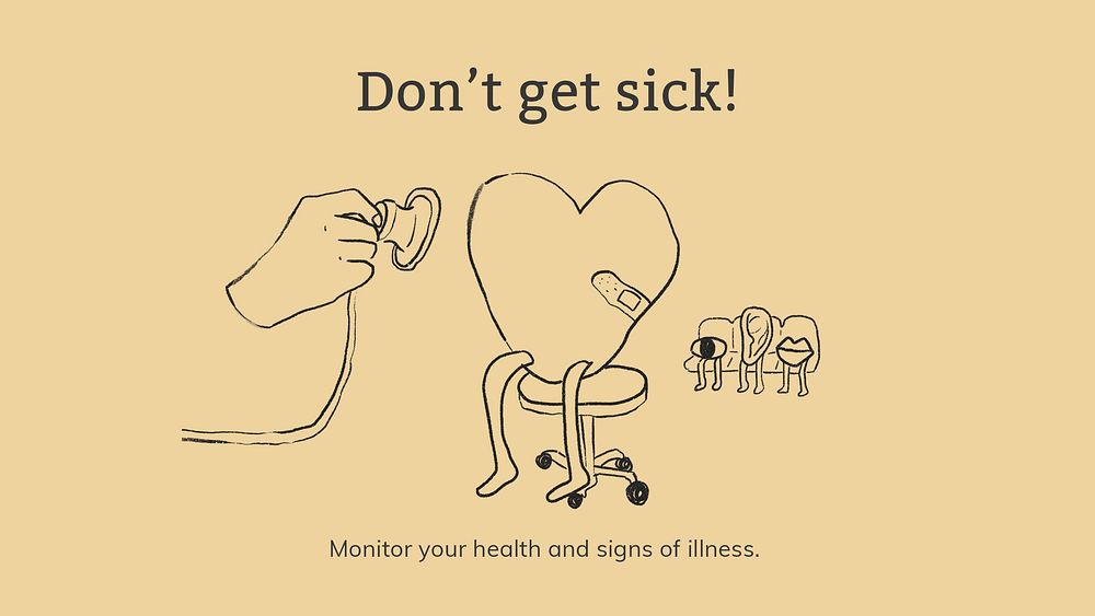 Don&rsquo;t get sick template psd healthcare presentation