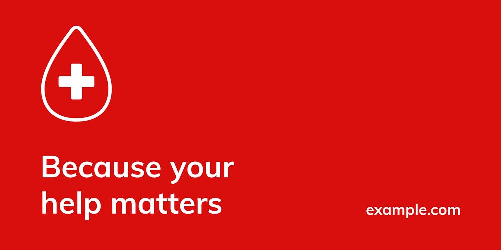 Your help matters template vector health charity ad banner
