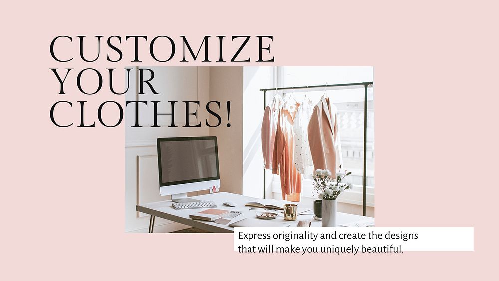 Customize your clothes psd presentation template