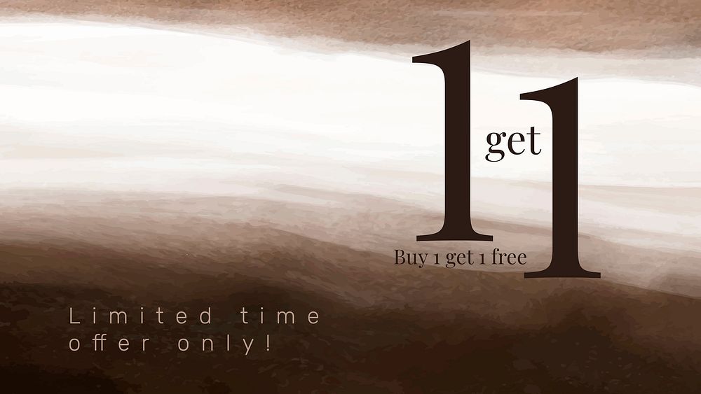 Aesthetic shopping promotion template vector buy 1 get 1 free ad banner
