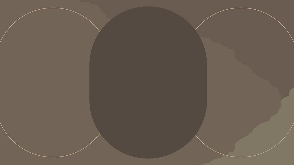 Brown background vector with oval frame