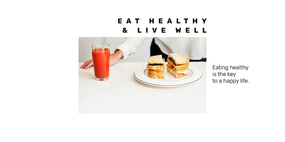 Healthy food banner template vector