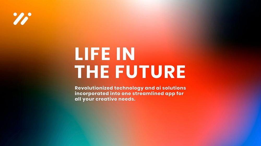Life in the future template vector tech company presentation in modern gradient colors