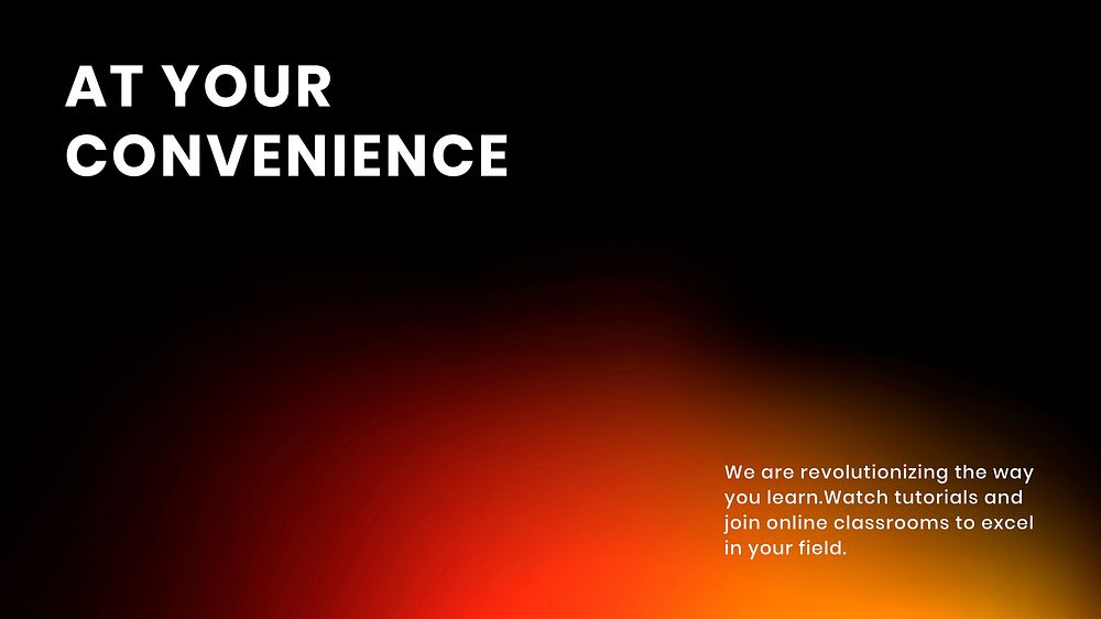 At your convenience template vector tech company presentation in modern gradient colors