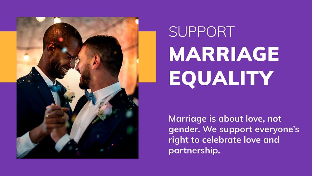 Support marriage equality LGBTQ pride month celebration blog banner