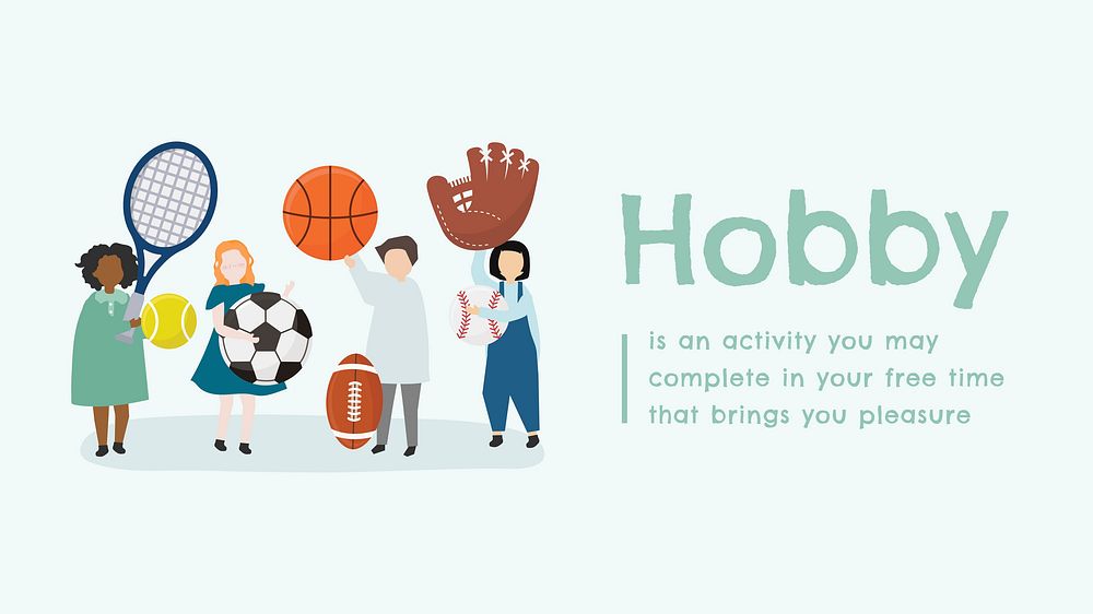 Sport hobby blog banner template, editable design  vector