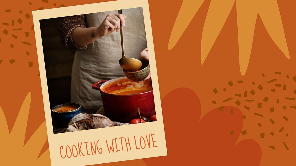 Cooking hobby blog banner template, editable design  psd