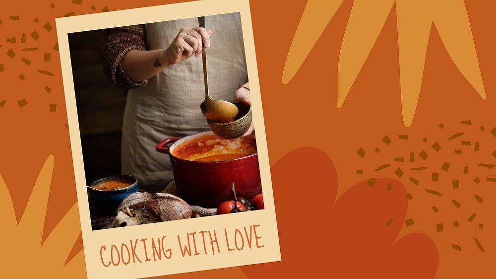 Cooking hobby blog banner template, editable design  vector