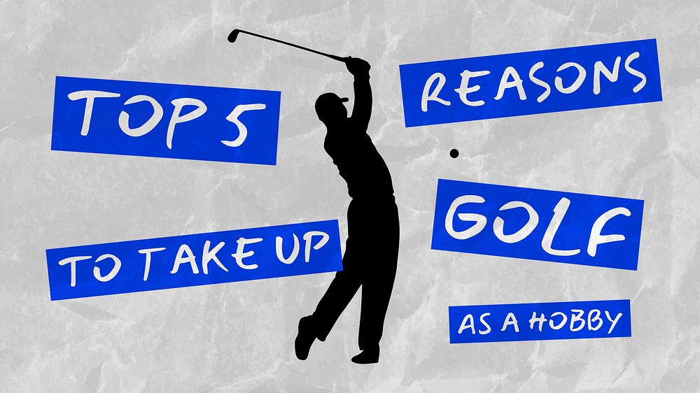 Golf hobby blog banner template, sport design vector