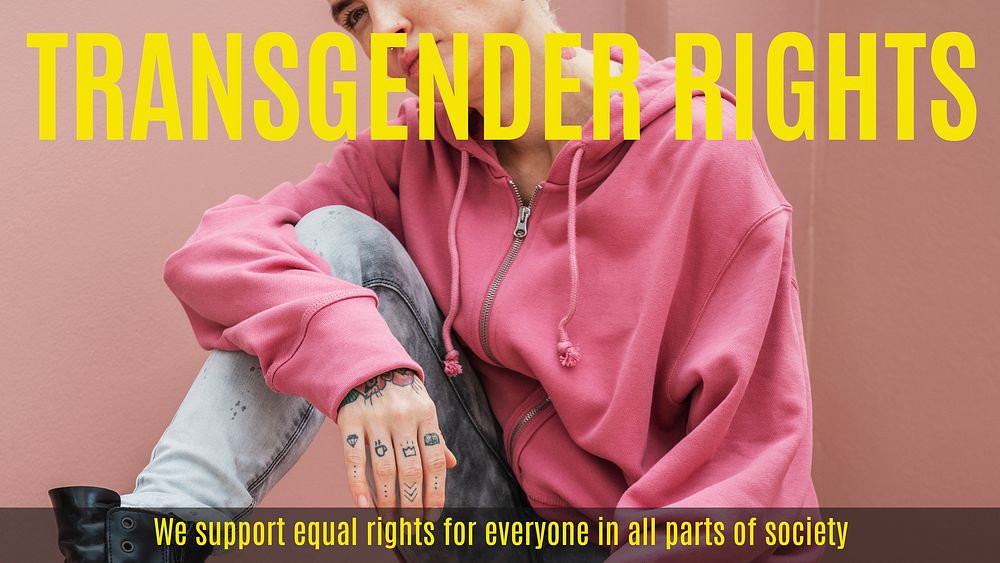 Transgender rights presentation template, Pride Month celebration vector