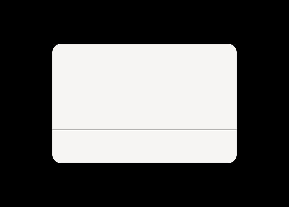 Notification pop-up tab sticker, white frame vector