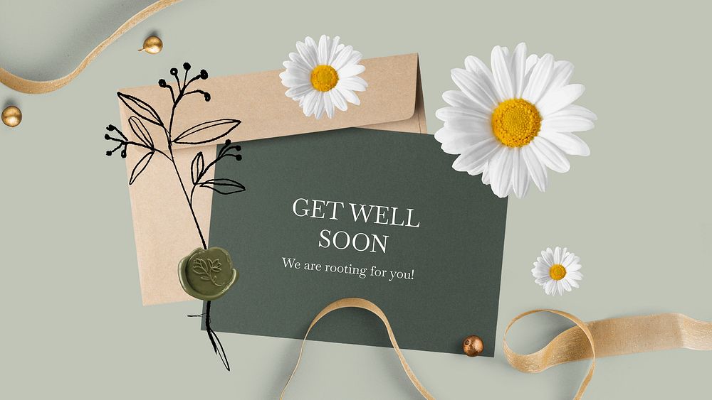 Get well blog banner template vector