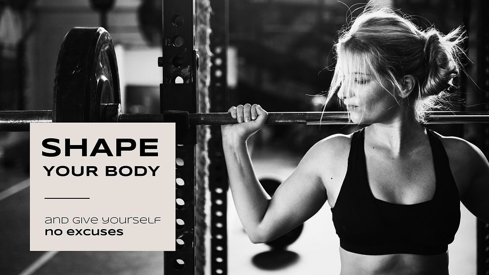 Shape your body banner template, fitness aesthetic vector