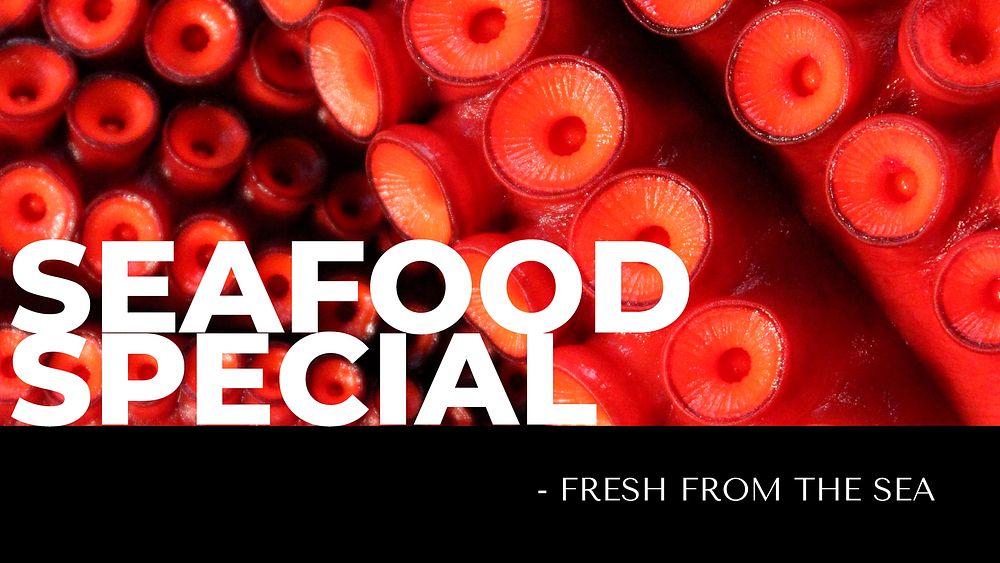 Seafood restaurant banner template, promotional ad  vector