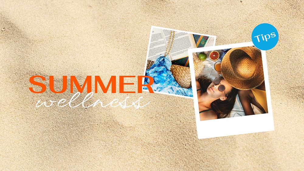 Summer vacation  blog banner template,  editable design vector