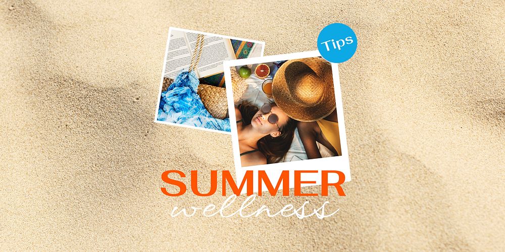Summer vacation  Twitter post template, editable design vector