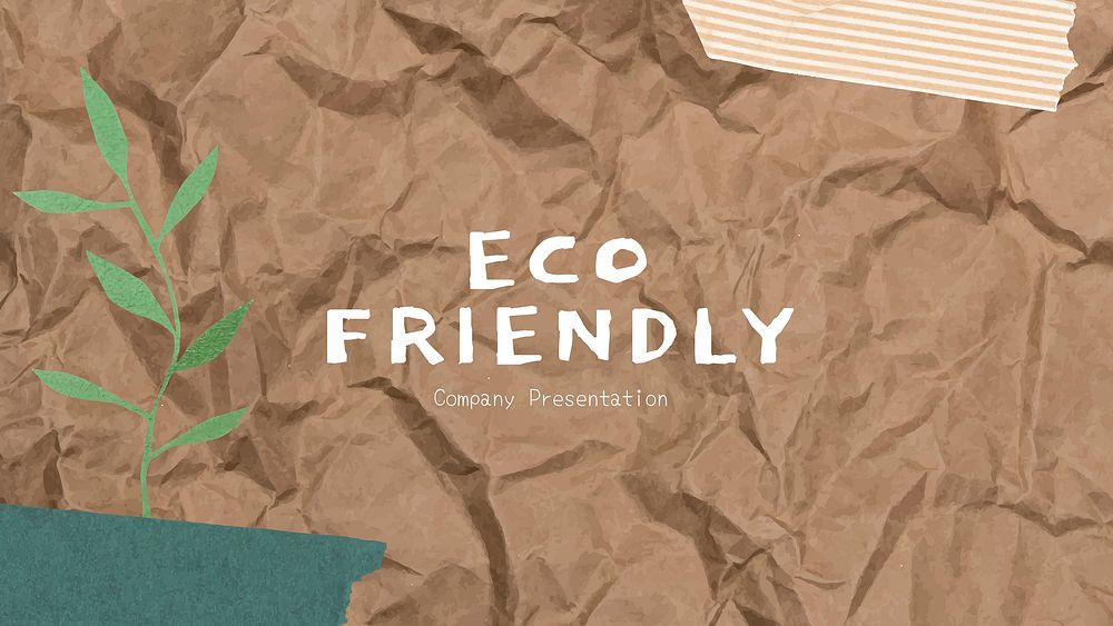 Eco-friendly business presentation editable template vector
