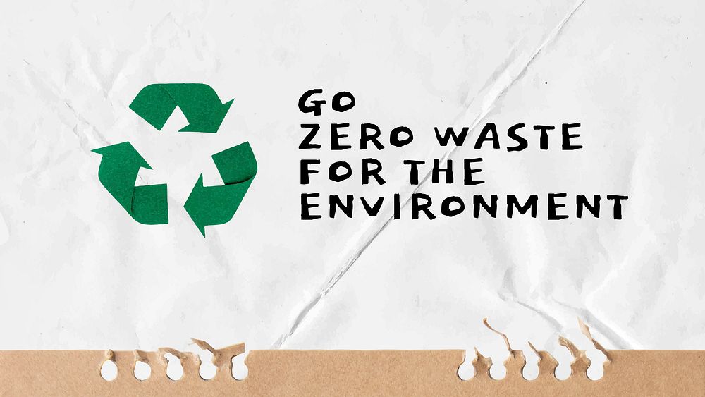 Recycle, environment PowerPoint editable template vector