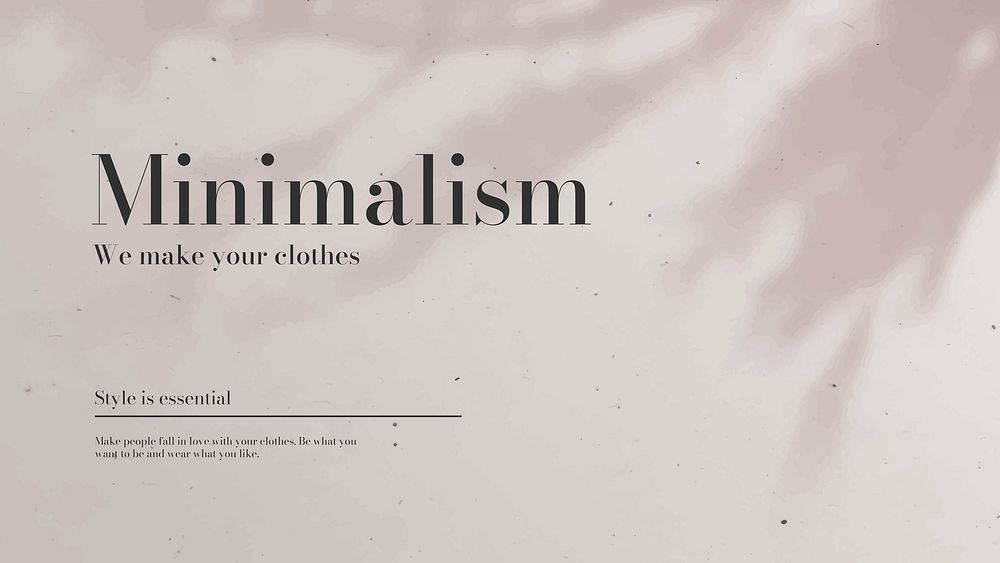Pink minimalism PowerPoint template, aesthetic design vector