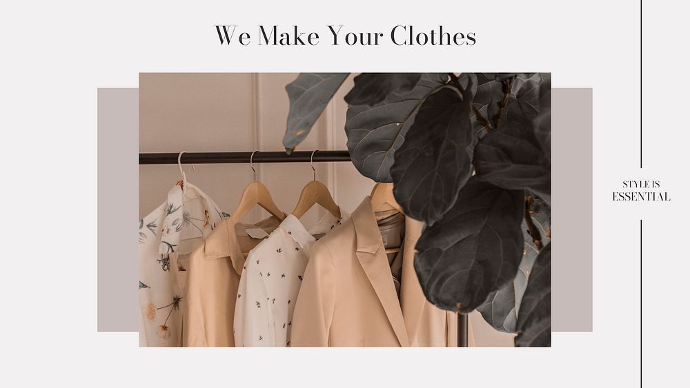 Minimal fashion blog banner template, women's apparel vector