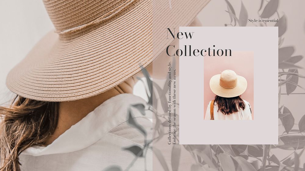 New collection YouTube thumbnail template, Summer fashion vector
