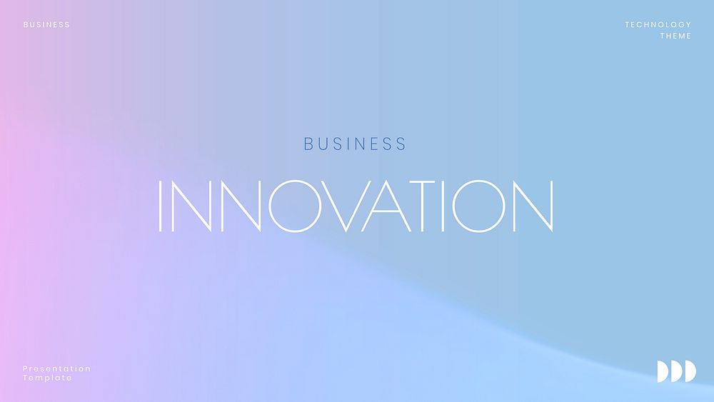 Business innovation YouTube thumbnail template, blue pastel vector