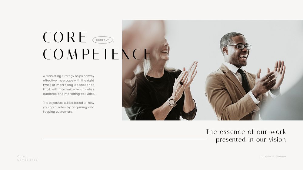 Business competency blog banner template, modern design vector