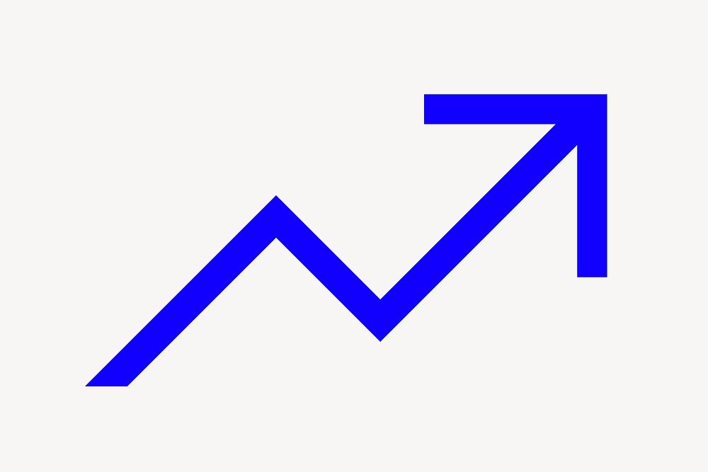Upward arrow, business element graphic