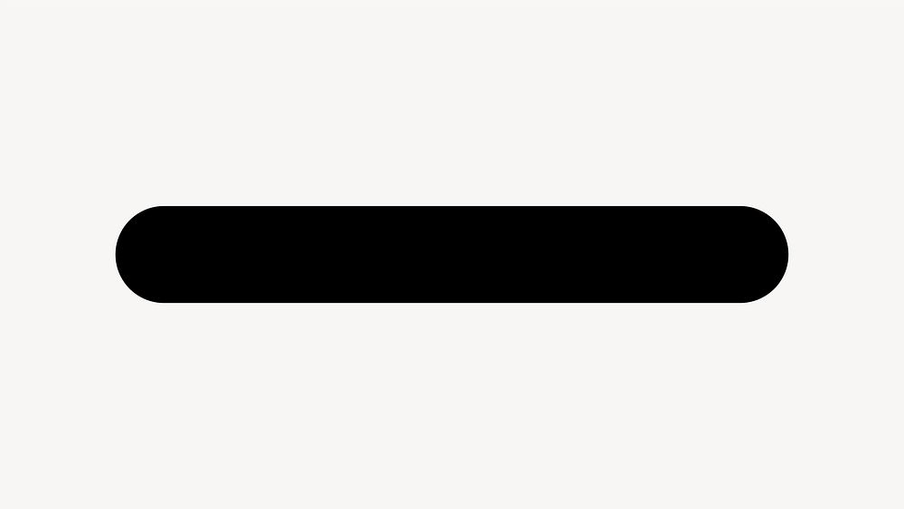 Black rounded rectangle, geometric shape vector