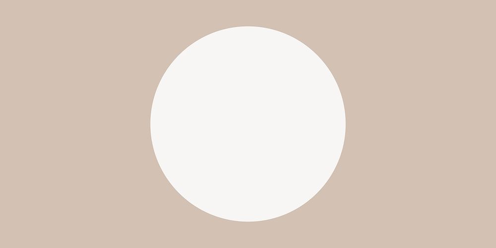 Minimal beige round frame, copy space background vector
