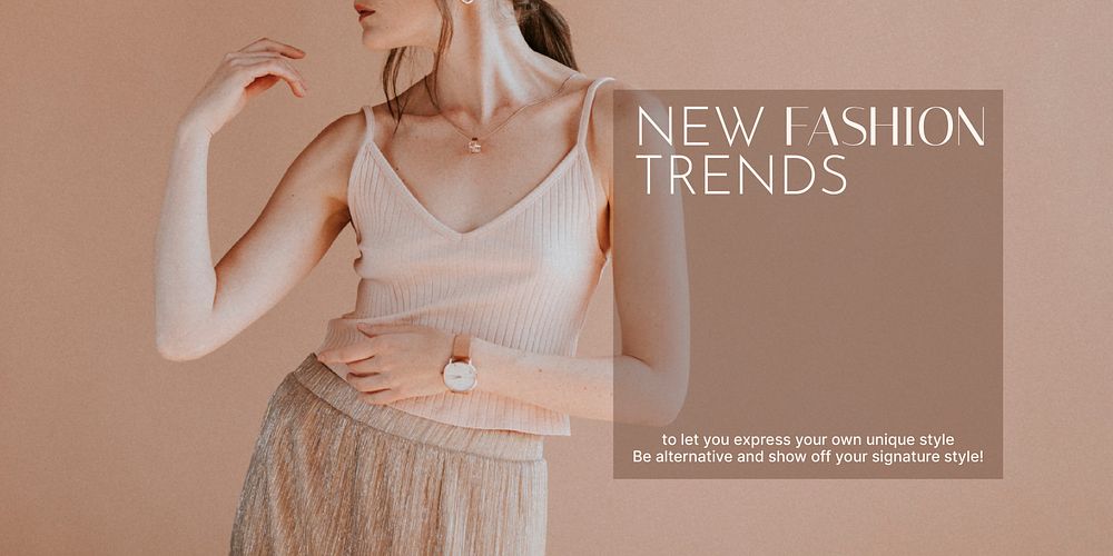 Fashion aesthetic Twitter post template, shopping ad vector