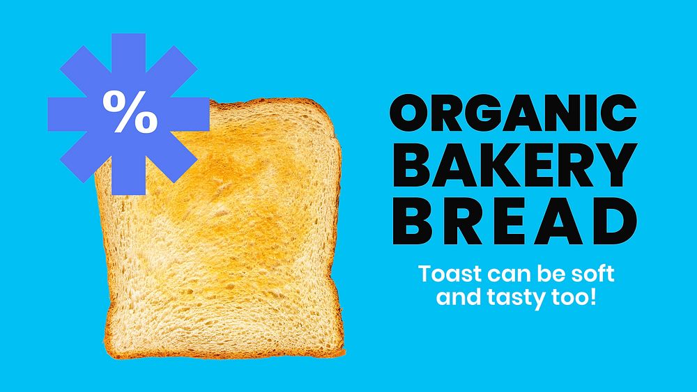Toast breakfast presentation editable template, bakery advertisement vector
