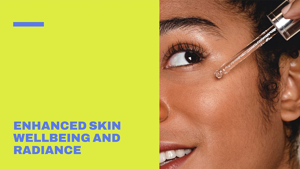 Skincare ad blog banner template, beauty branding vector