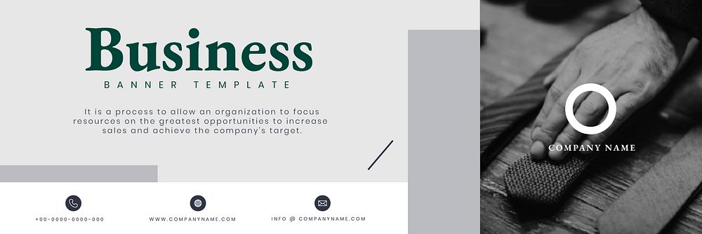 White business banner template vector
