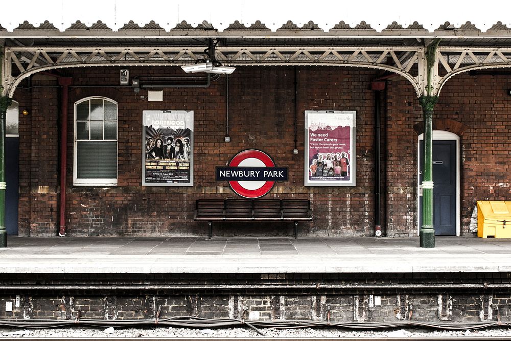 Newbury Park tube station. Original public domain image from Wikimedia Commons