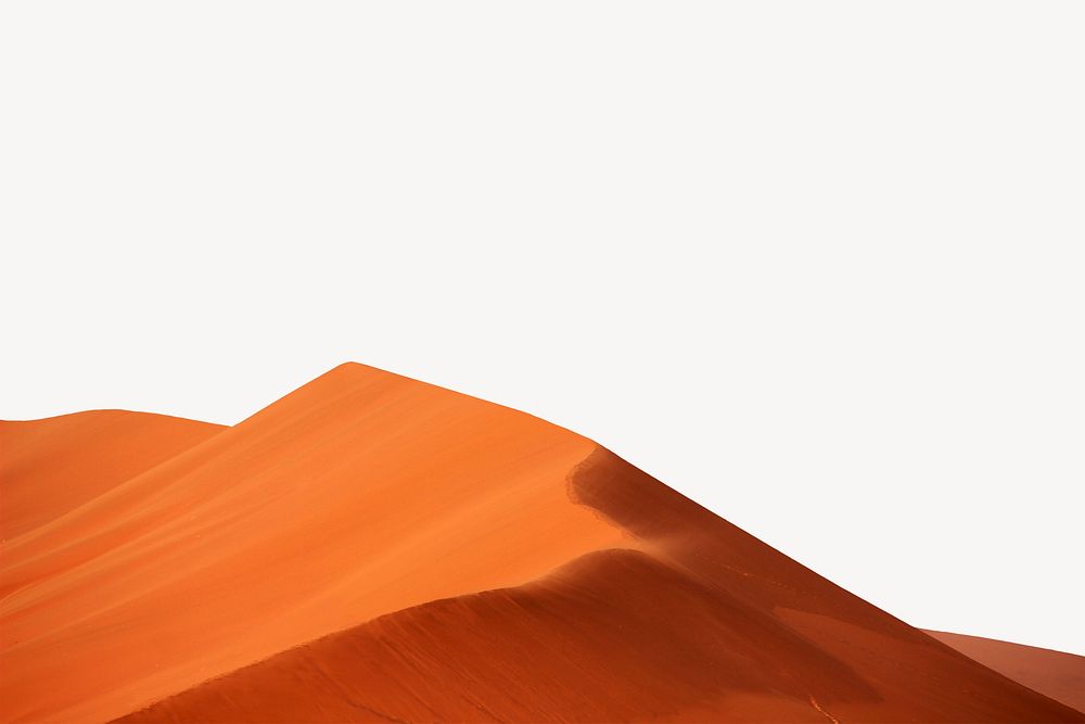 Orange desert landscape border, nature image psd