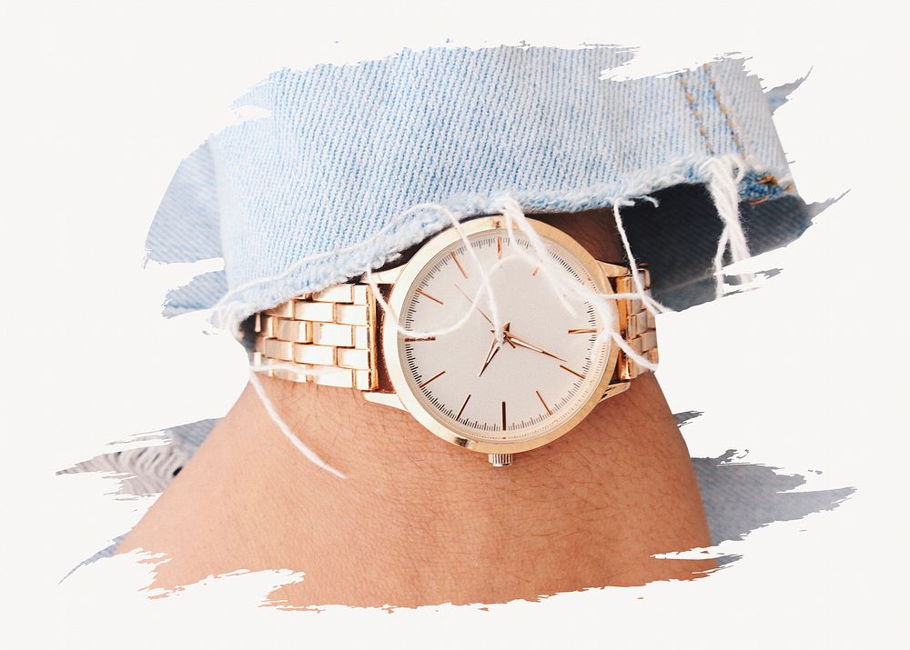 Wrist watch image on white background