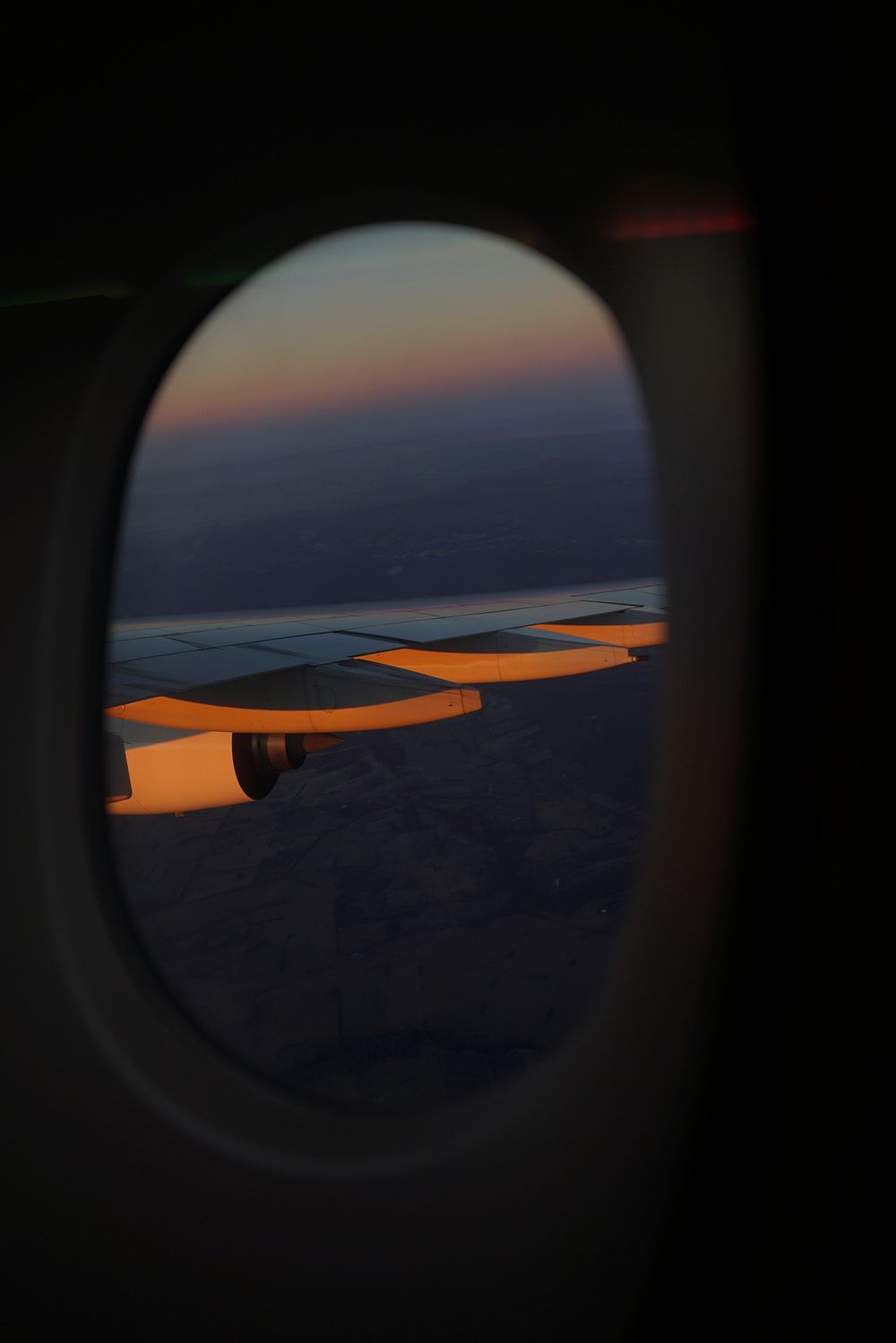 View through a plane window near Bunyip, Victoria. Original public domain image from Wikimedia Commons