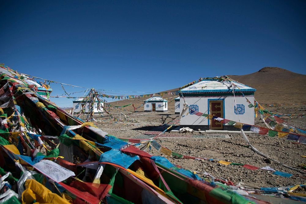 Everest Base Camp, Xigaze, China. Original public domain image from Wikimedia Commons