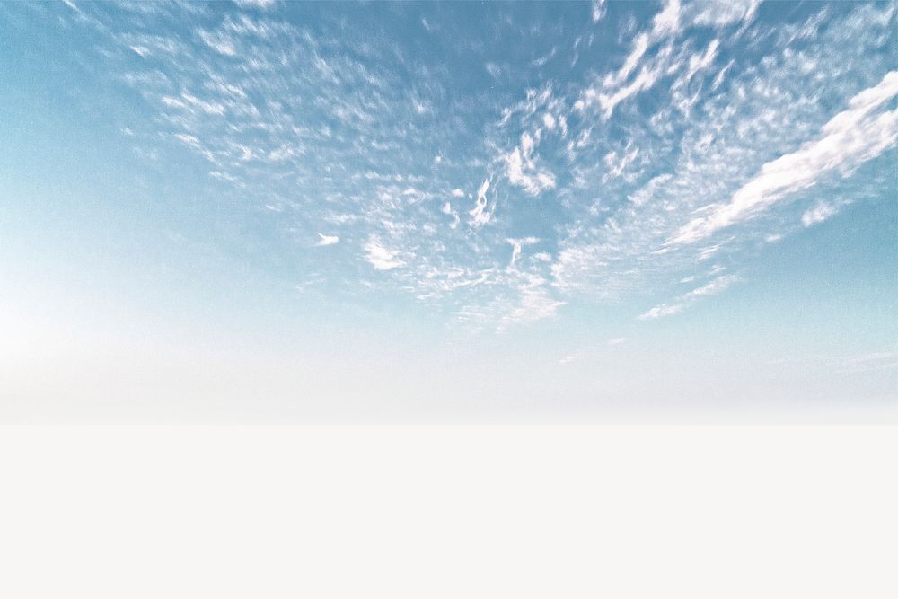 Aesthetic blue sky border, nature photo psd